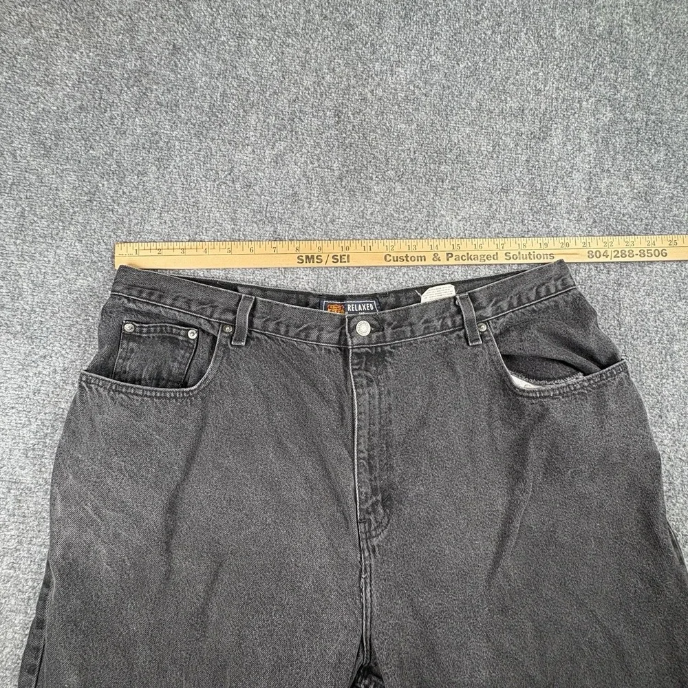Vintage‎ 90s Route 66 Jeans 24WP Relaxed Black Distressed Grunge Y2K Streetwear